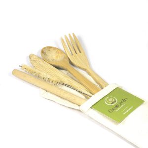 Bamboo Cutlery Set – Standard Pouch